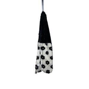 NWT Betsey Johnson X Trolls  Scarf Flower Black And White
